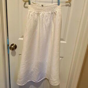 chicos Linen A-Line Midi Skirt size 00/2